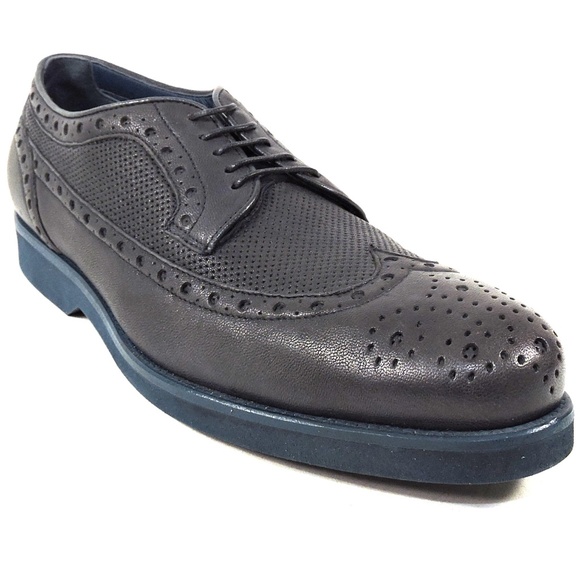 ALBERTO CICCIOLI ?? MEN\'S BLUE SOFT LEATHER COMFORT OXFORD SHOES main image 5